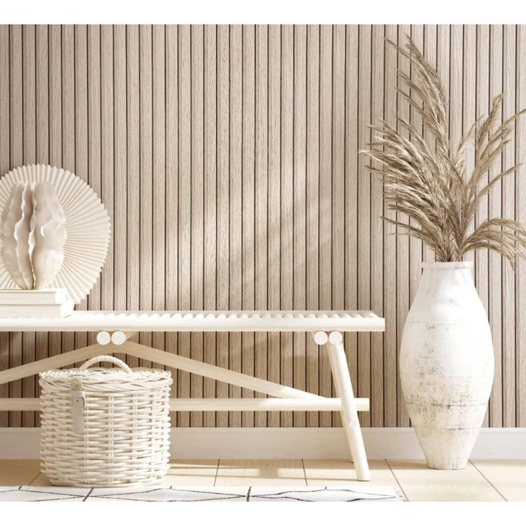 Noordwand Tapet Botanica Wooden Slats beige