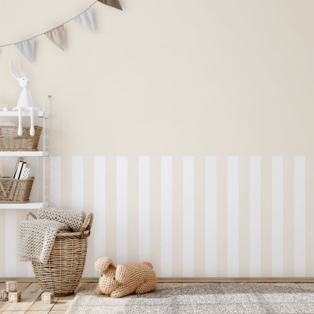 Noordwand Tapet Topchic Stripes beige och vit