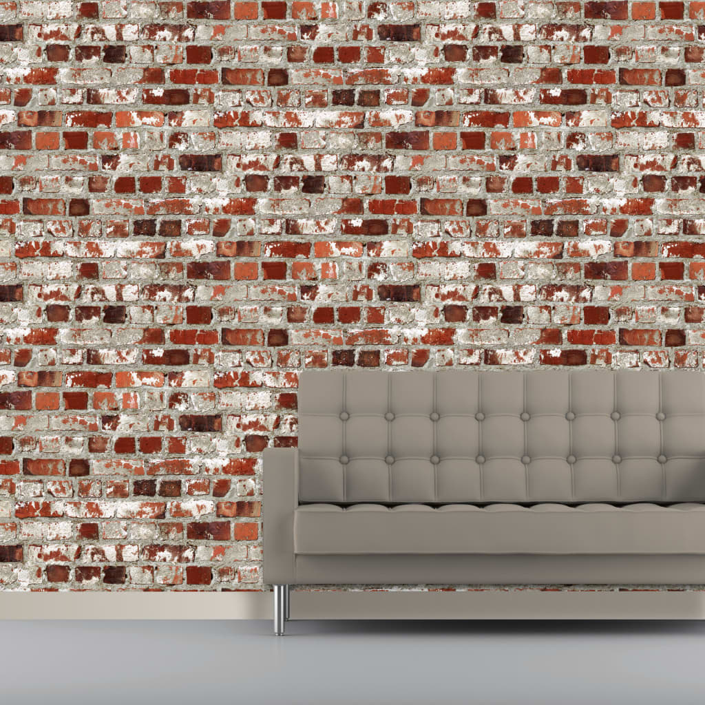 DUTCH WALLCOVERINGS Tapet tegelsten röd