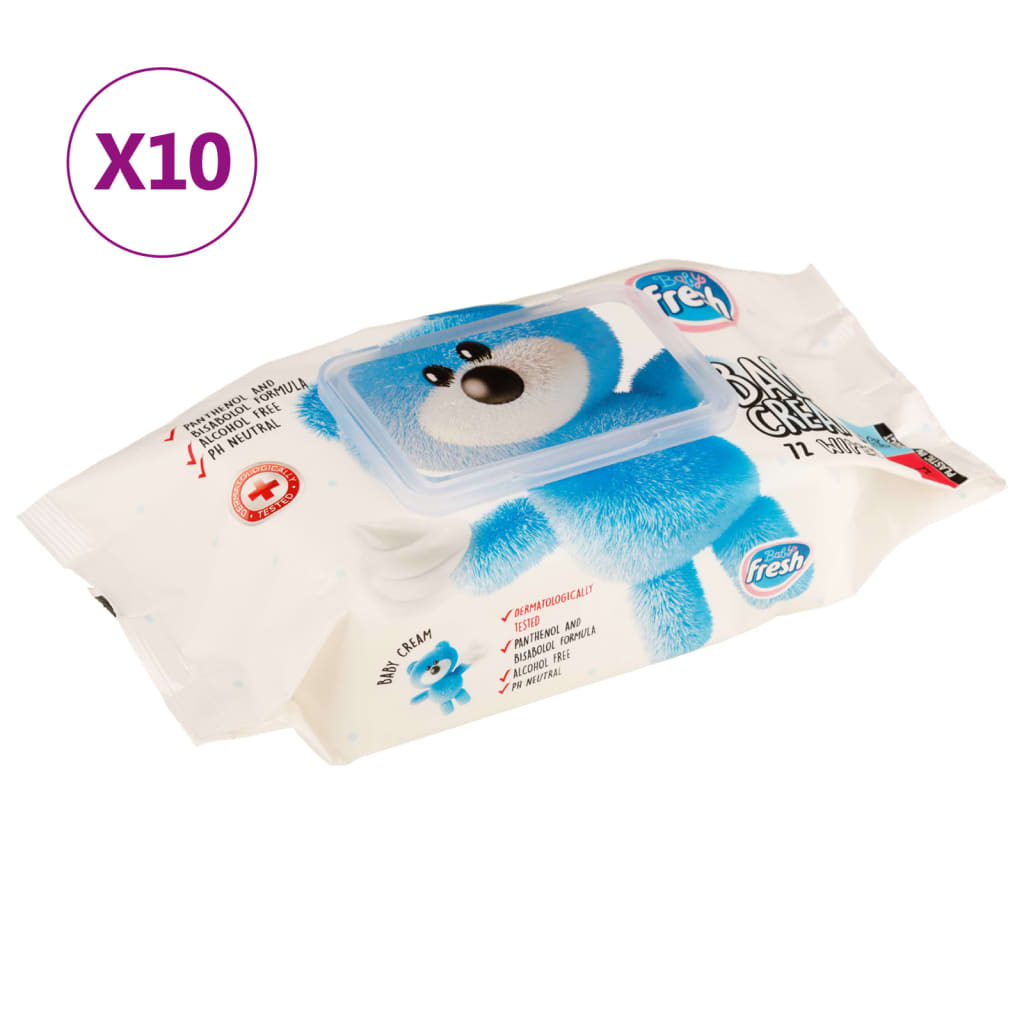 Babyservetter 10 paket 720 våtservetter