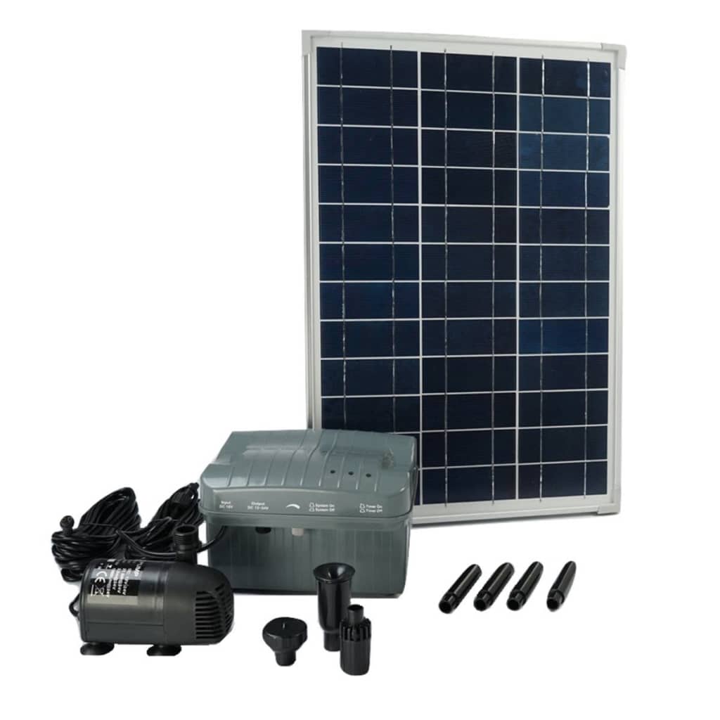 Ubbink Soldriven vattenpump set med batteri SolarMax 1000 1351182