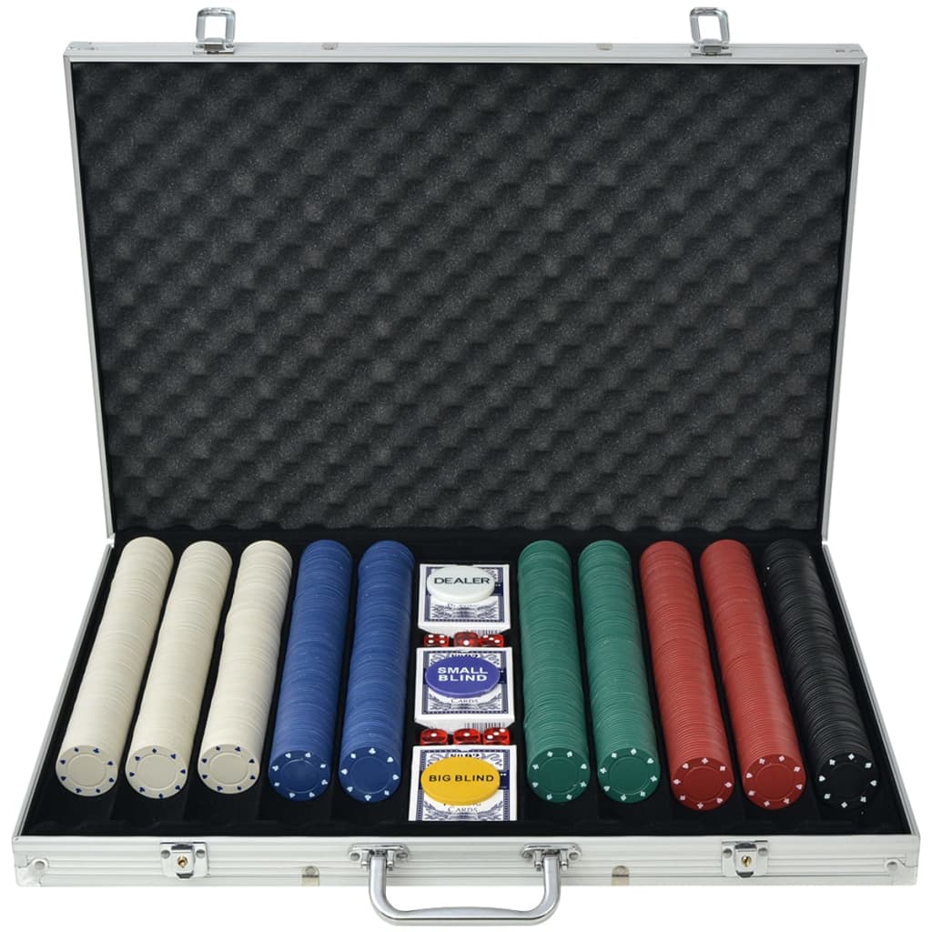 Pokerset med 1000 marker aluminium