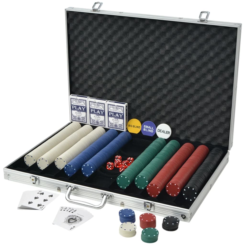 Pokerset med 1000 marker aluminium