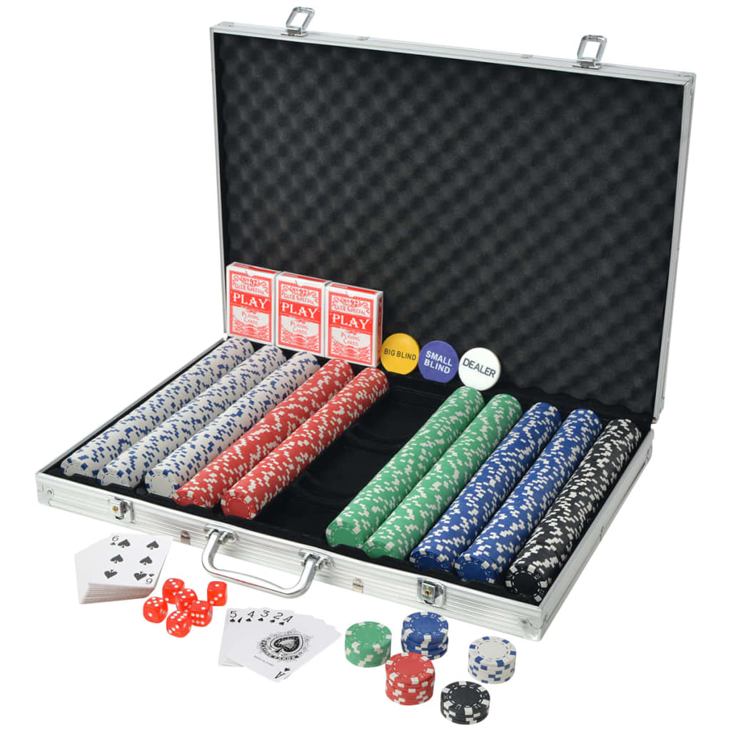 Pokerset med 1000 marker aluminium