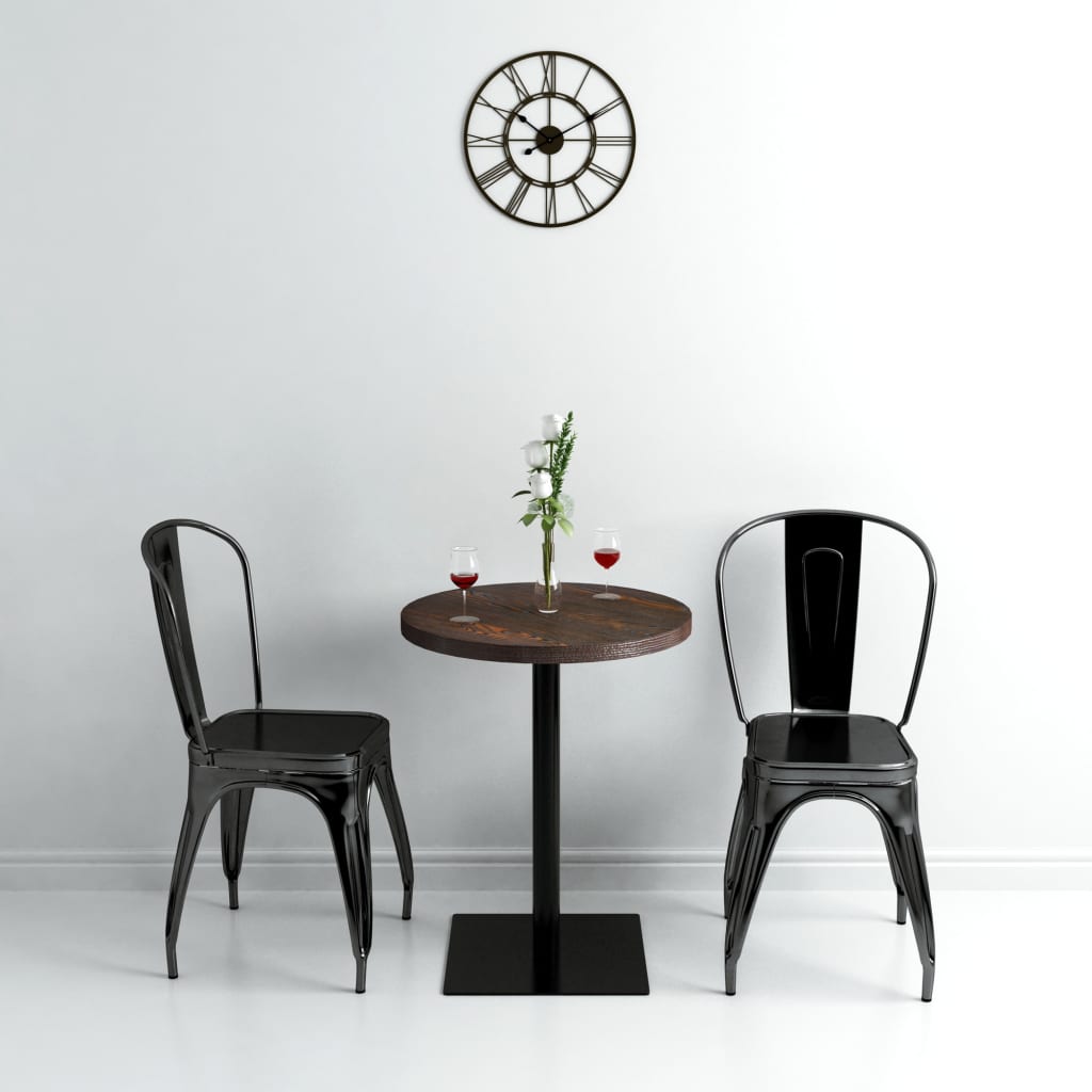 Bistrobord MDF och stål rund 60x75 cm mörk aska