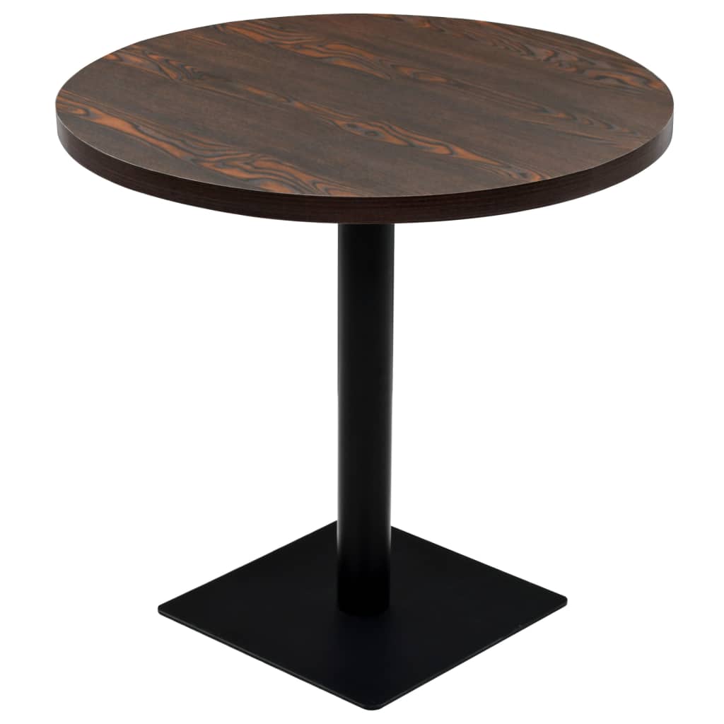 Bistrobord MDF och stål rund 80x75 cm mörk aska