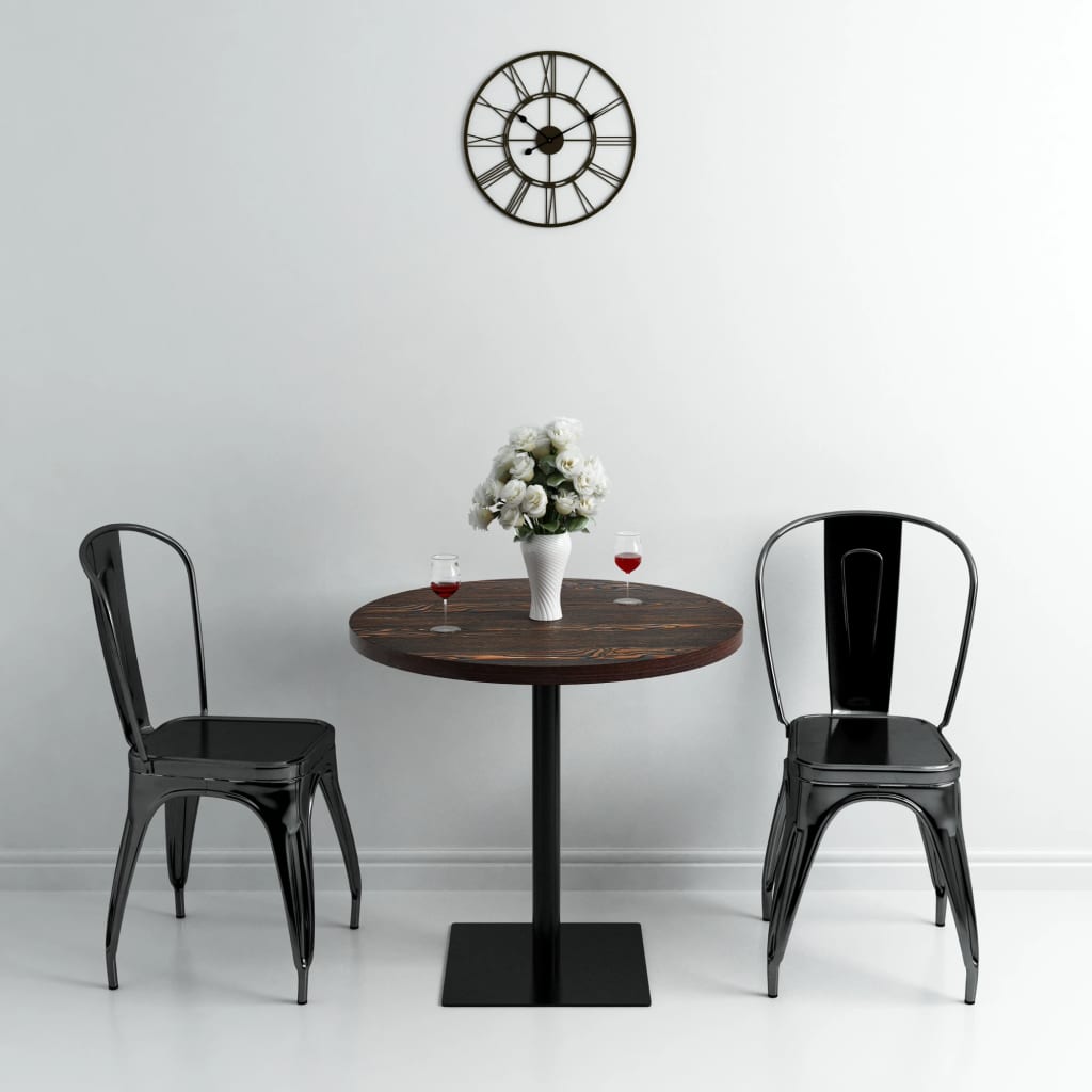 Bistrobord MDF och stål rund 80x75 cm mörk aska