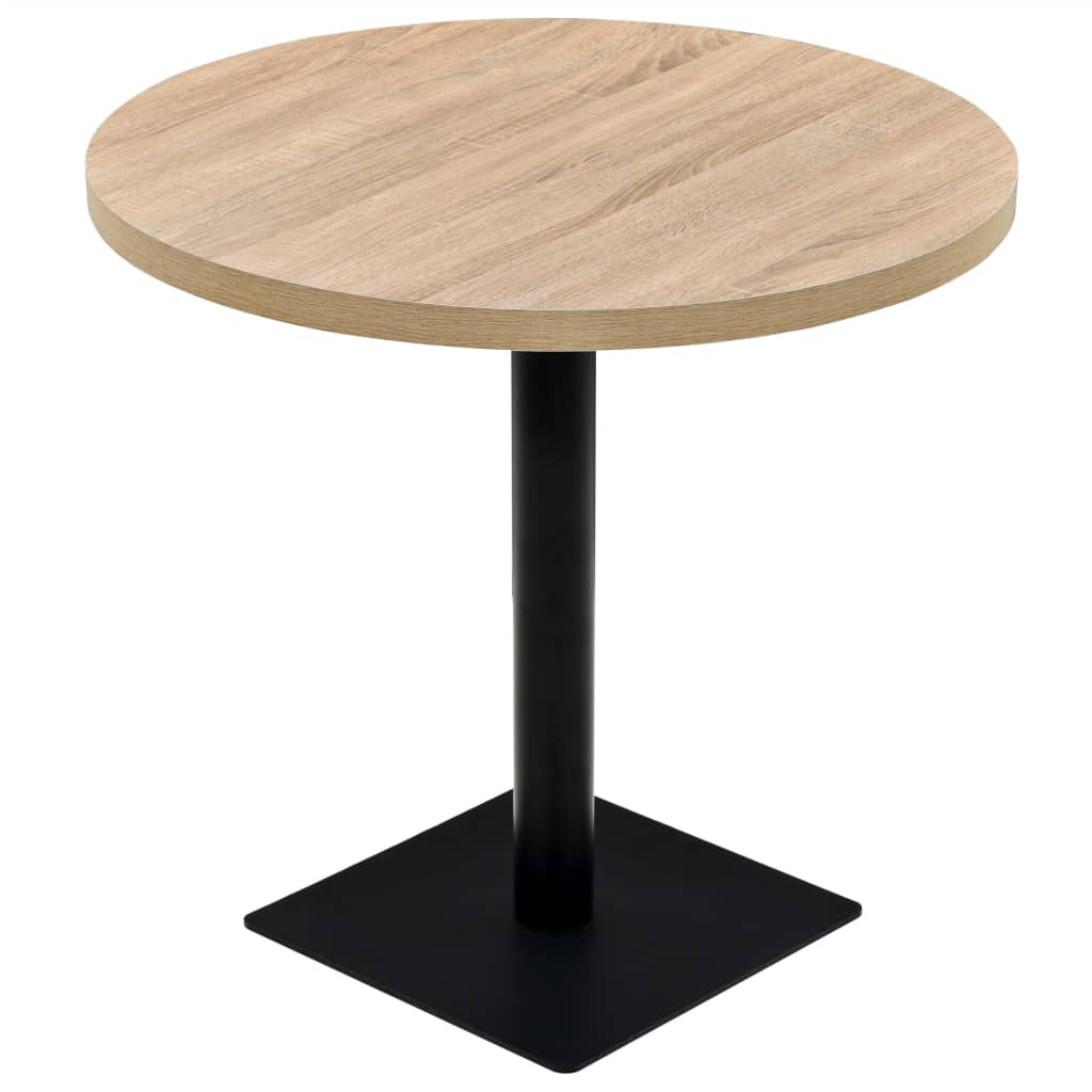 Bistrobord MDF och stål rund 80x75 cm ekfärgad