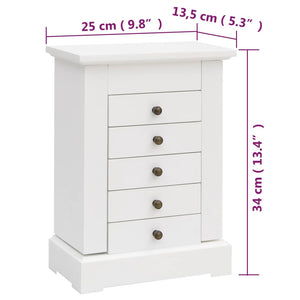 Smyckeskrin med spegel MDF 25x13,5x34 cm - njoyroom