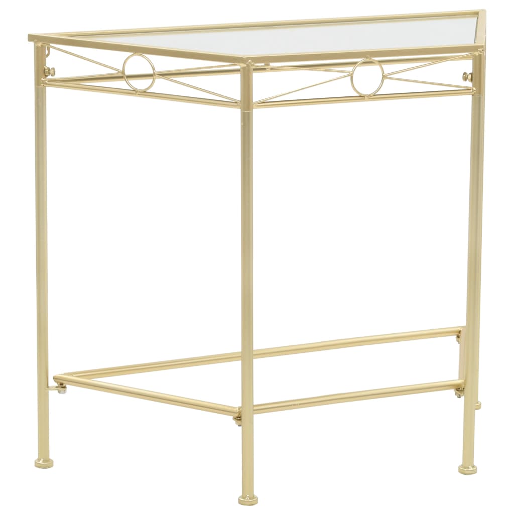 Sidobord vintage stil metall 87x34x73 cm guld