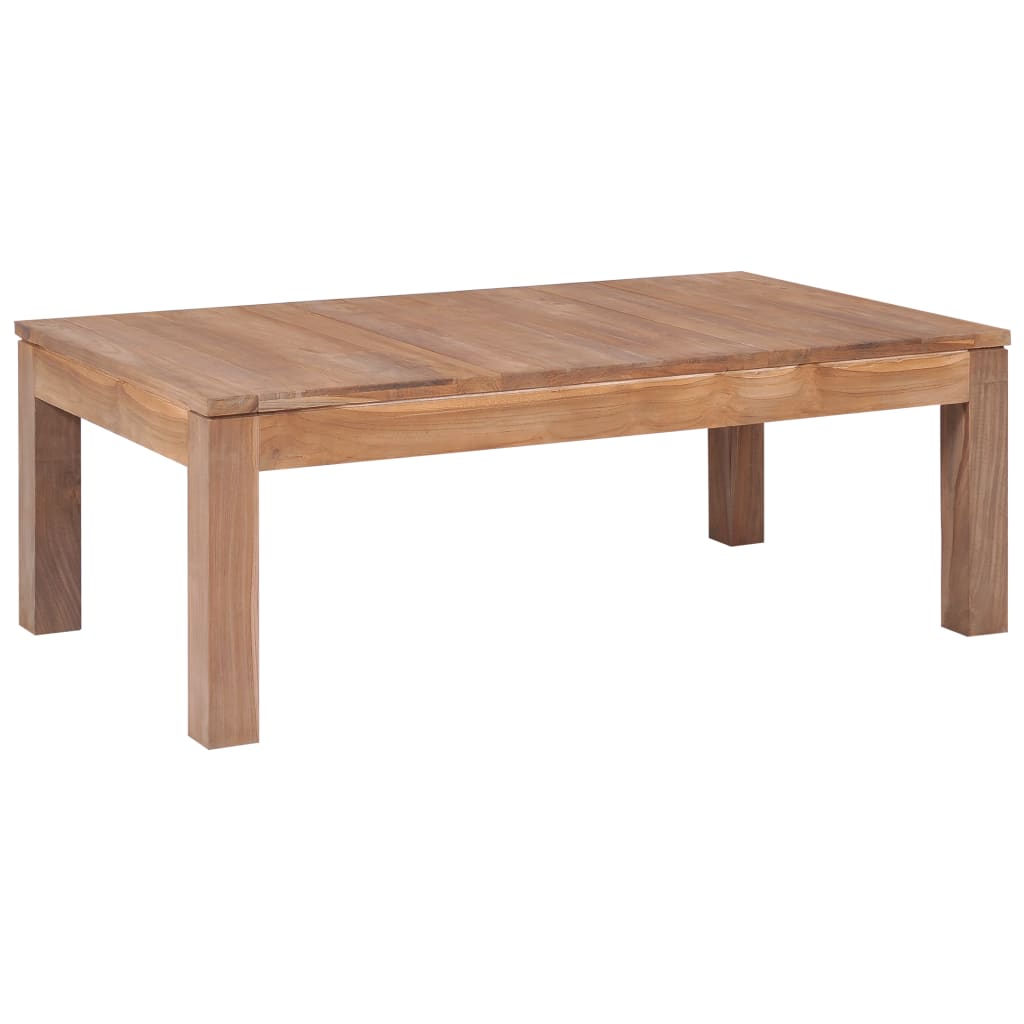 Soffbord massiv teak med naturlig finish 110x60x40 cm