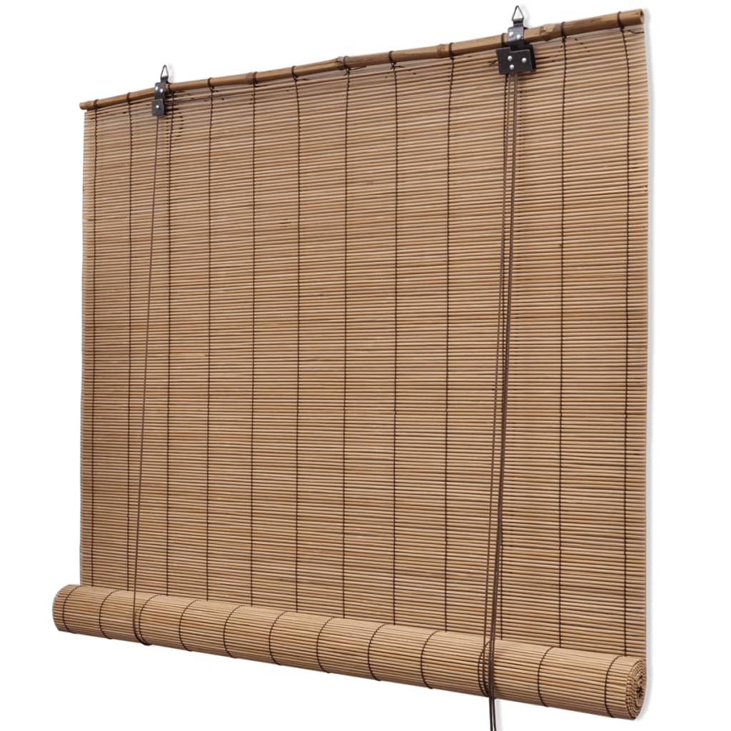 Rullgardin brun bambu 80 x 160 cm