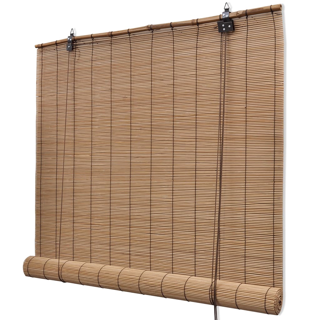 Rullgardin i bambu 140 x 160 cm brun