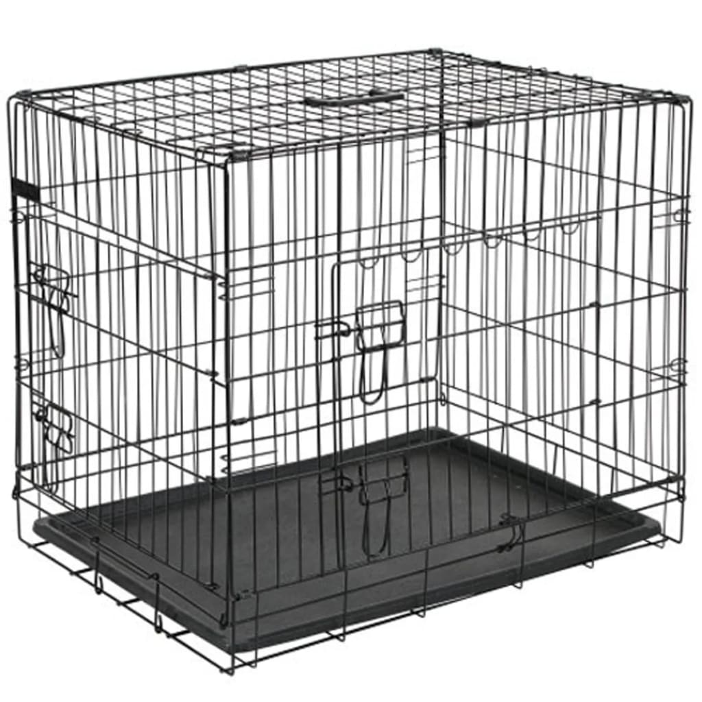 @Pet Hundbur i metall 50,8x30,5x35,5 cm svart 15006 - njoyroom