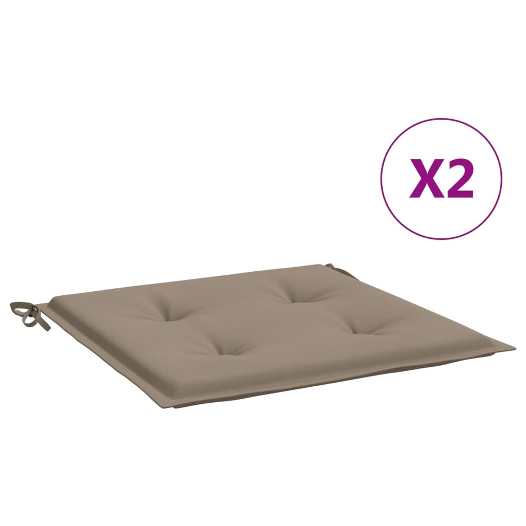 Stolsdynor 2 st taupe 50x50x3 cm oxfordtyg