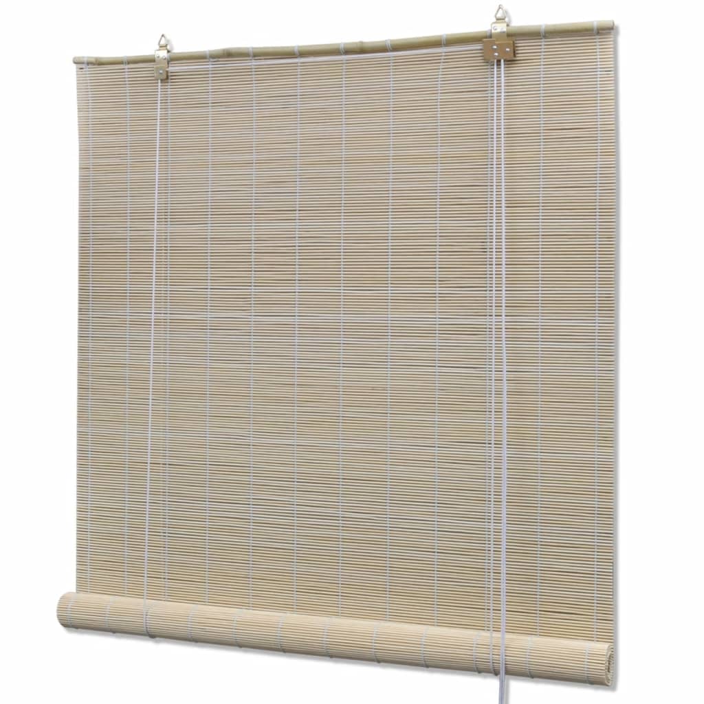 Rullgardin naturlig bambu 2 st 120x160 cm