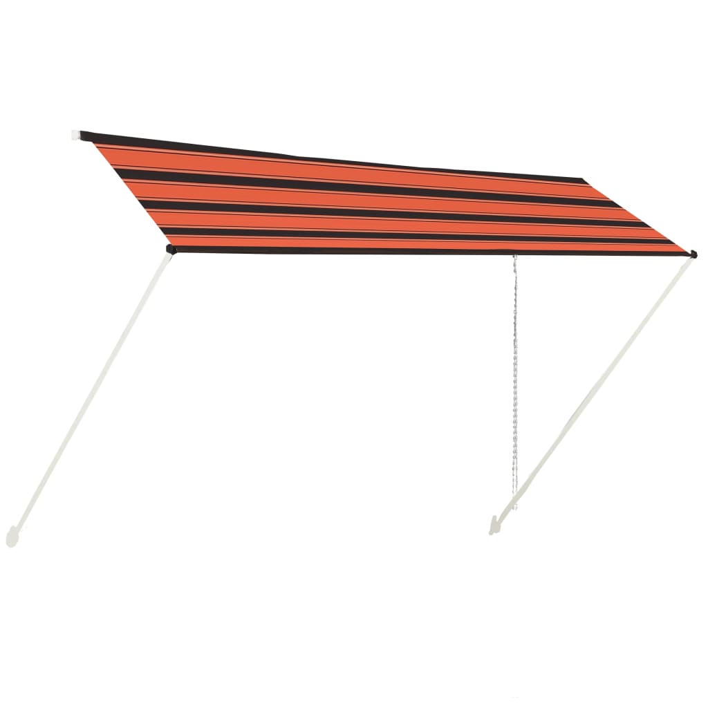 Markis 400x150 cm orange och brun