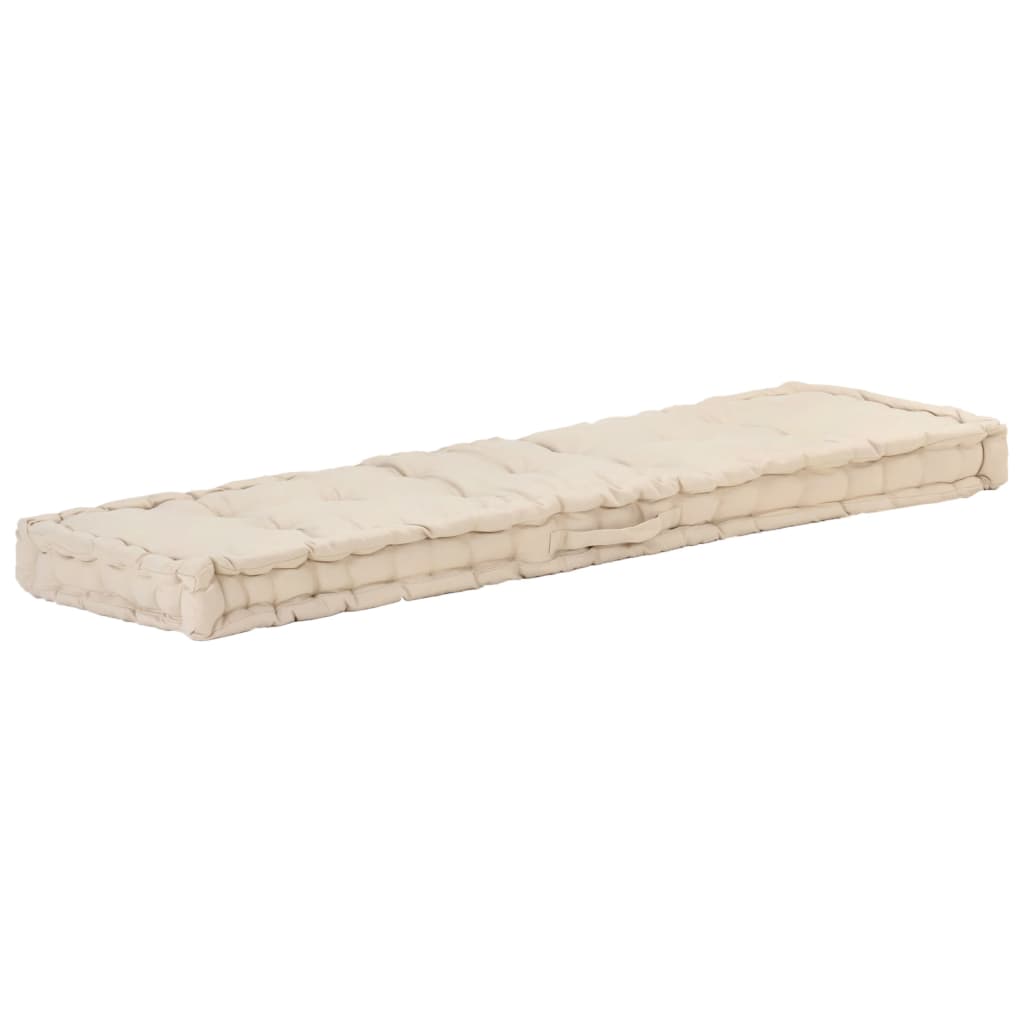 Dyna till pallsoffa bomull 120x40x7 cm beige