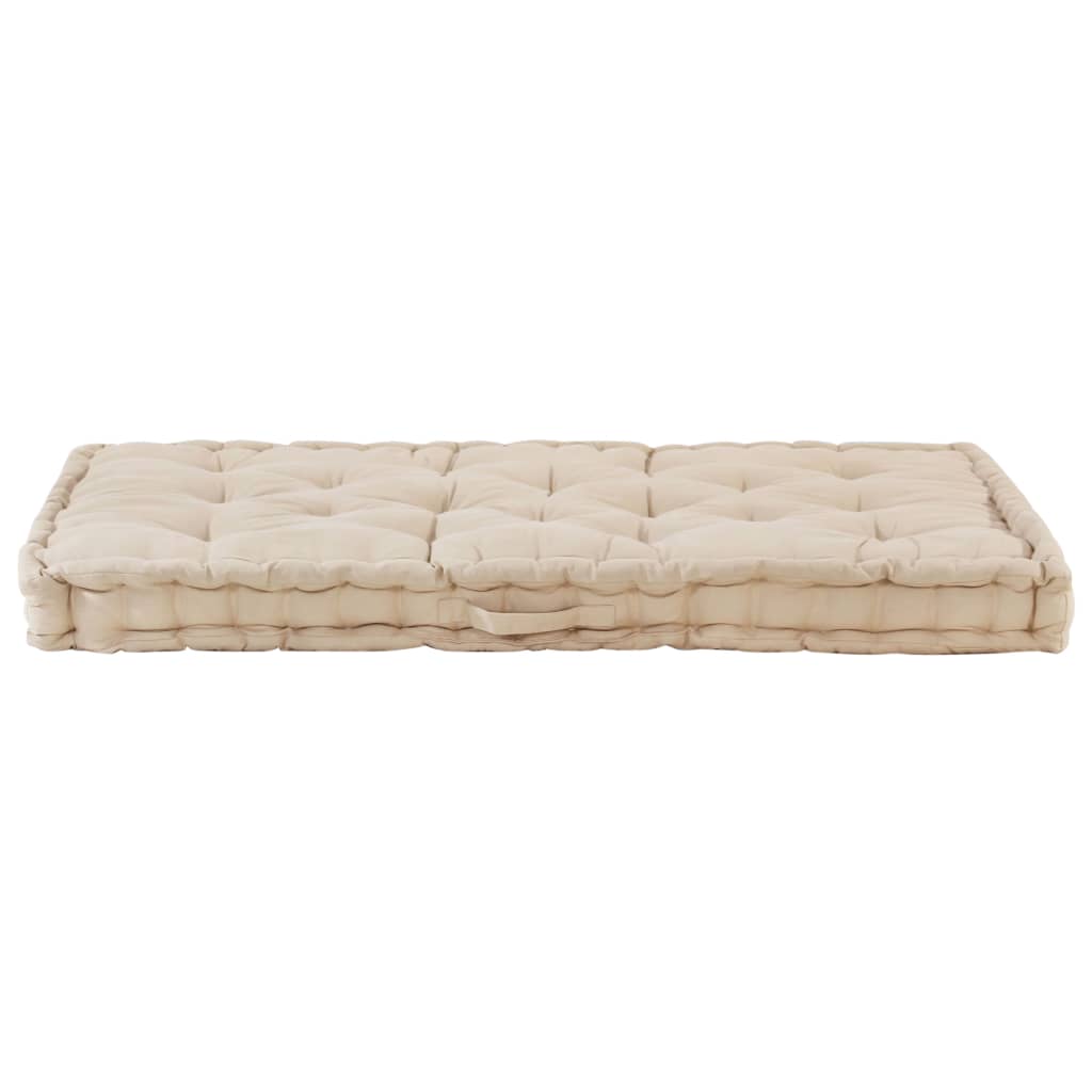 Dyna till pallsoffa bomull 120x80x10 cm beige