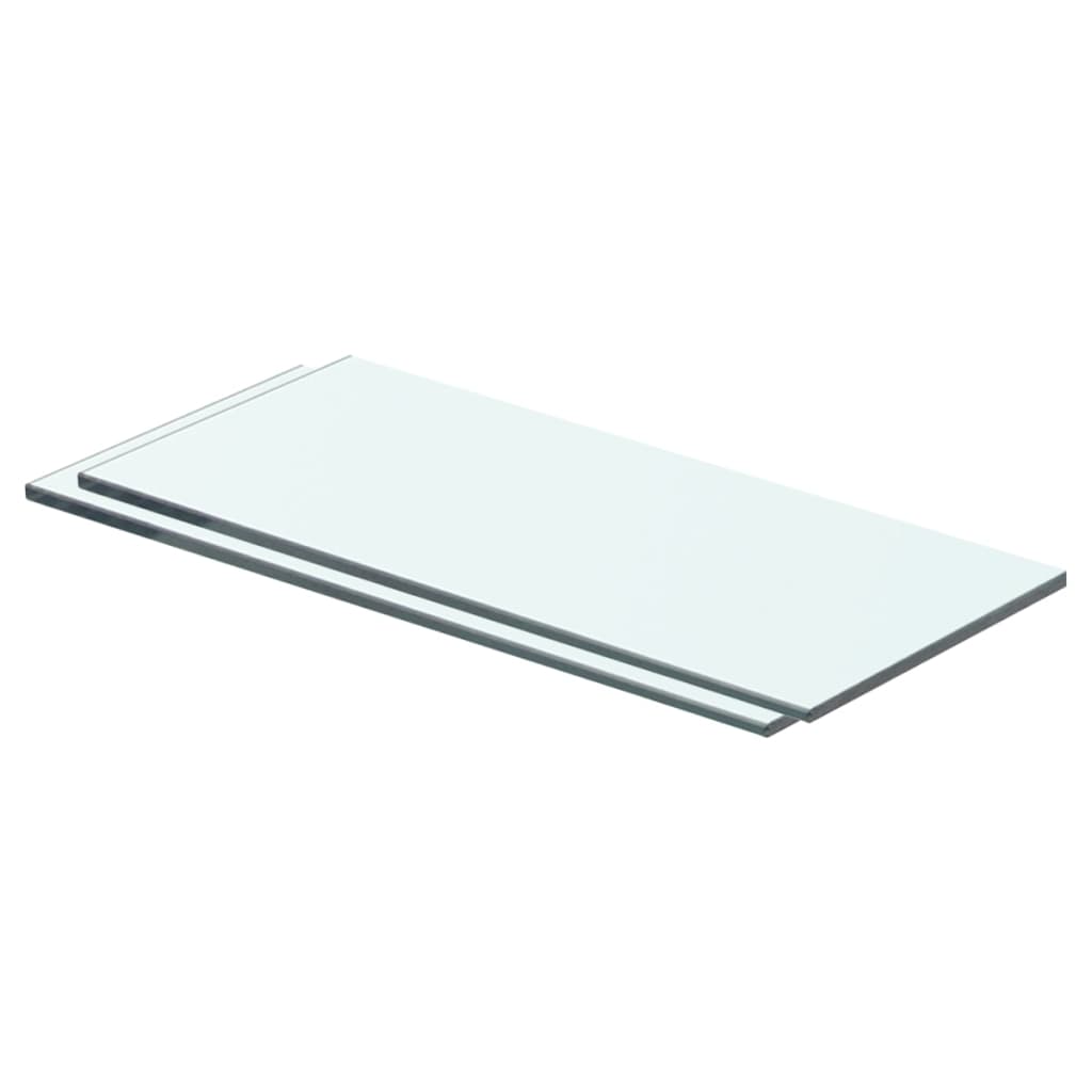 Hyllplan 2 st glas genomskinlig 40x12 cm