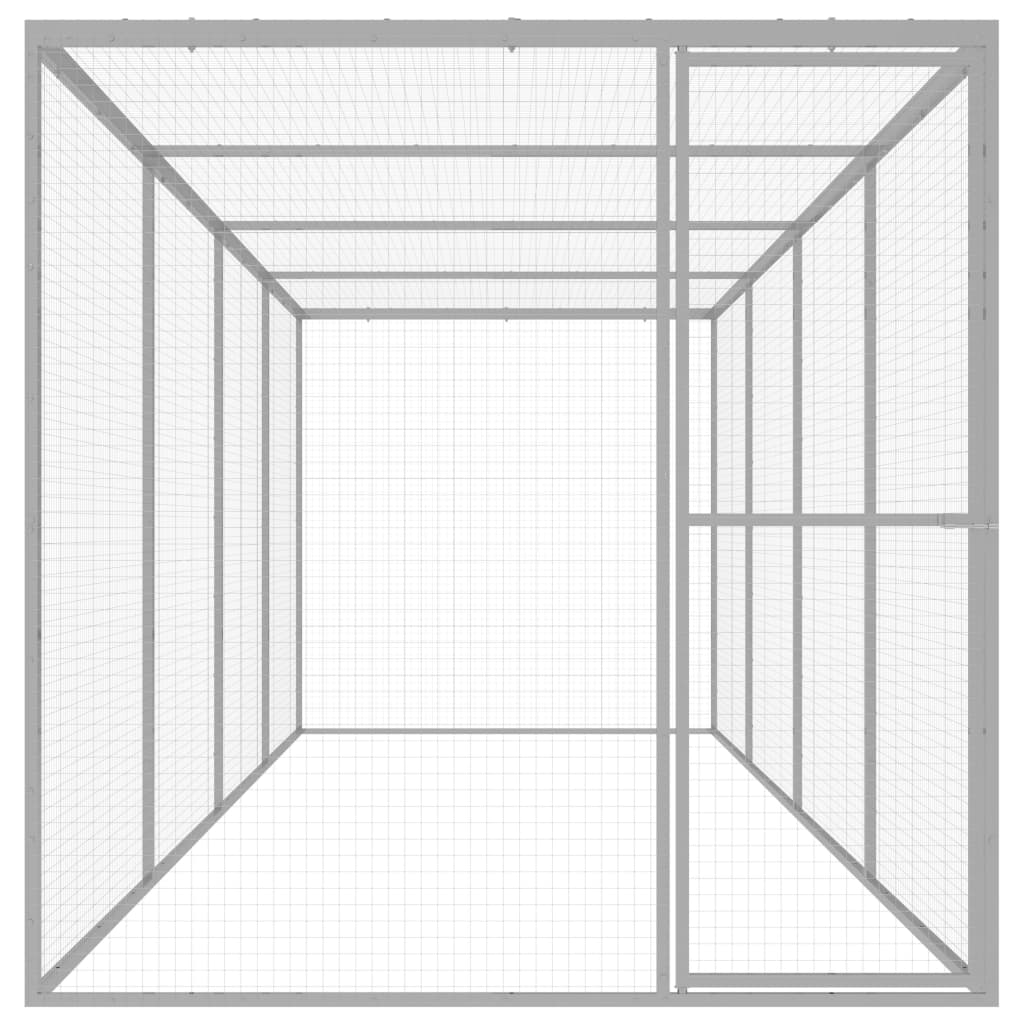 Kattbur 6x1,5x1,5 m galvaniserat stål