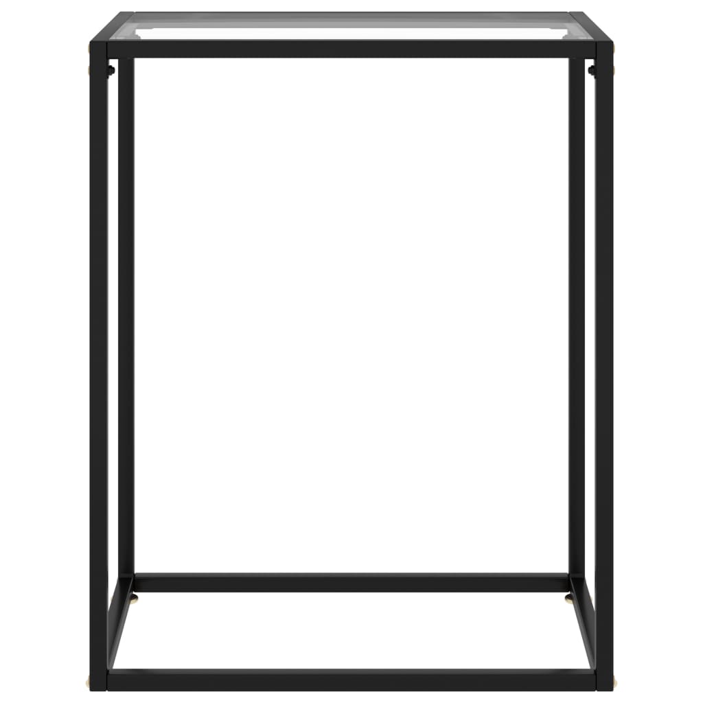 Avlastningsbord transparent 60x35x75 cm härdat glas