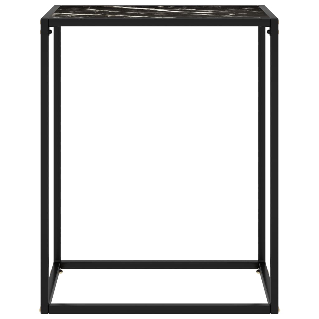 Konsolbord svart 60x35x75 cm härdat glas