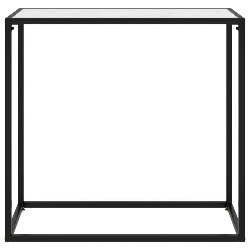 Konsolbord vit 80x35x75 cm härdat glas