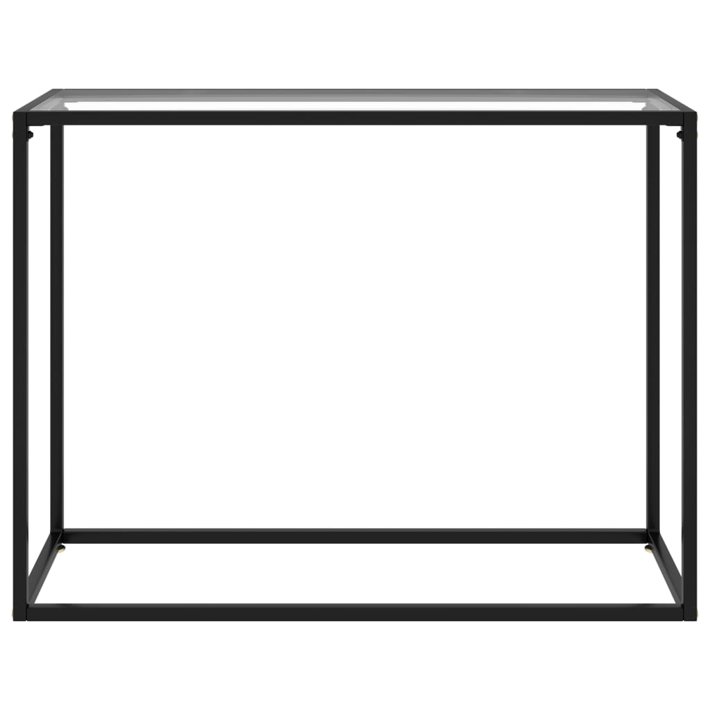 Konsolbord transparent 100x35x75 cm härdat glas