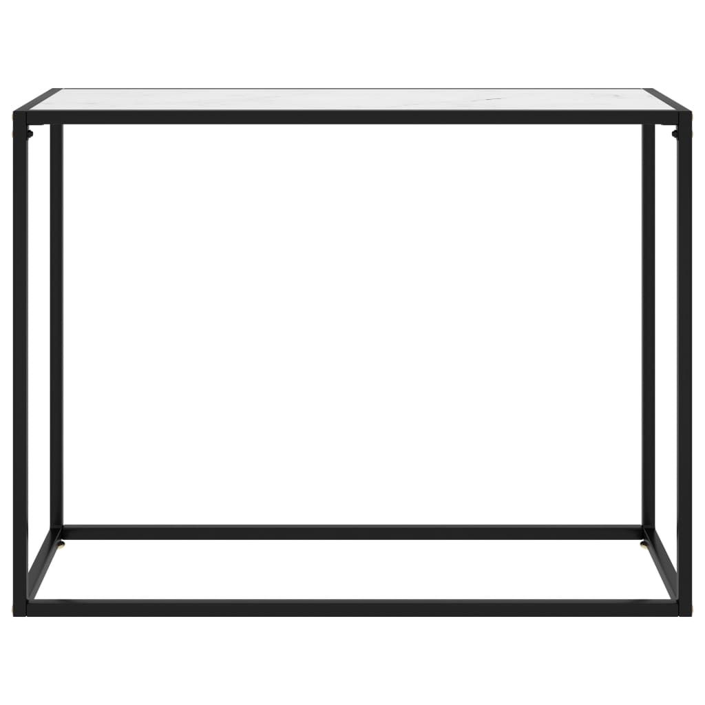 Konsolbord vit 100x35x75 cm härdat glas