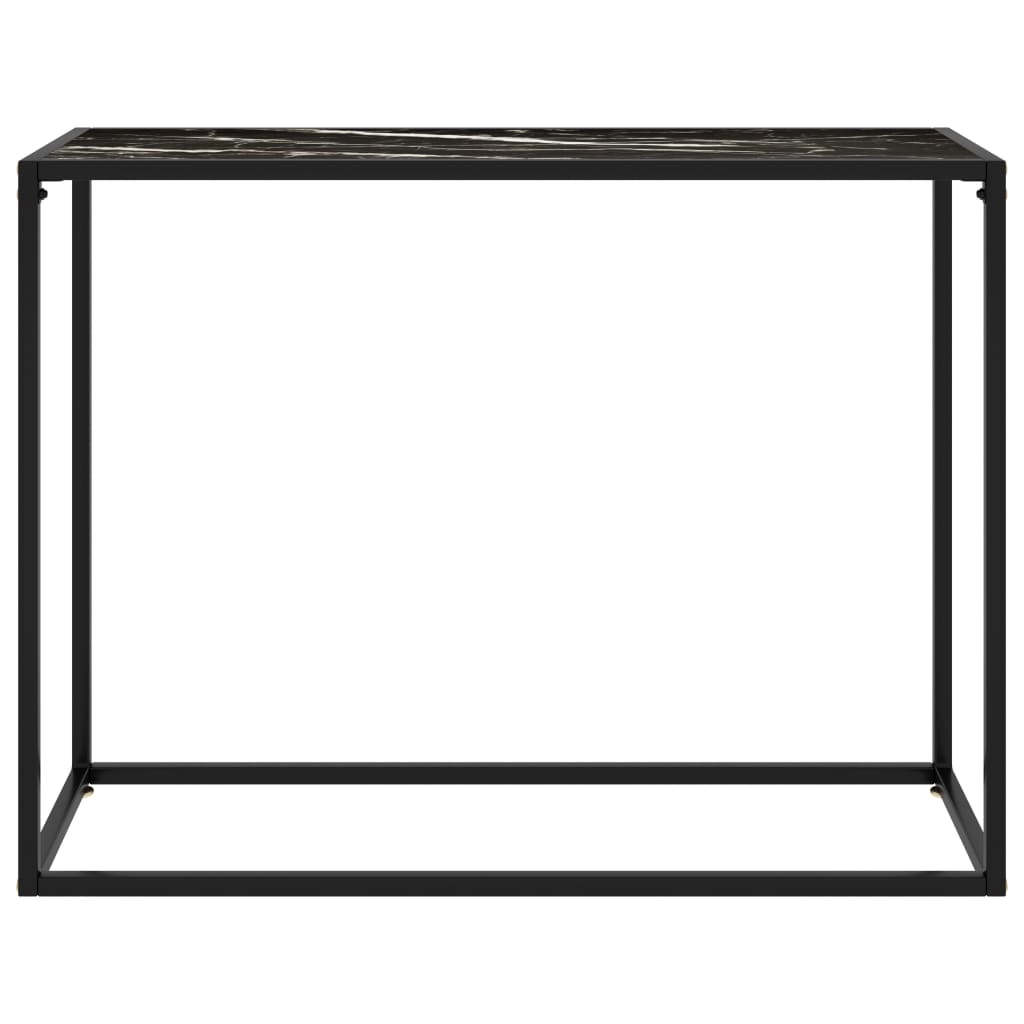 Konsolbord svart 100x35x75 cm härdat glas