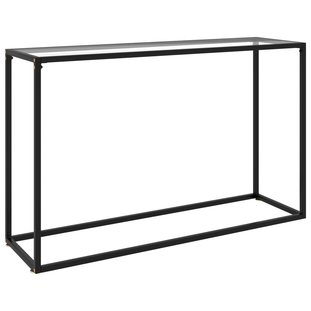 Konsolbord transparent 120x35x75 cm härdat glas