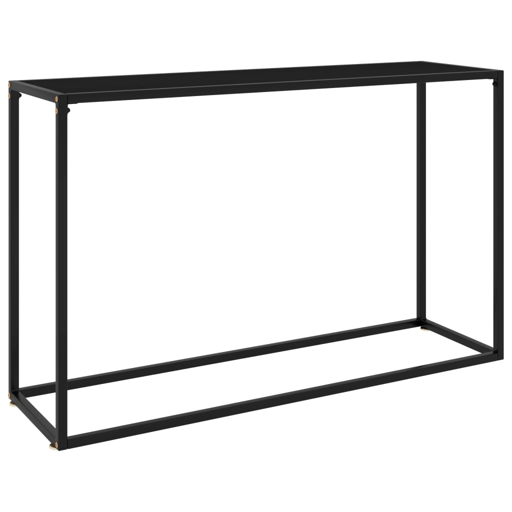 Konsolbord svart 120x35x75 cm härdat glas