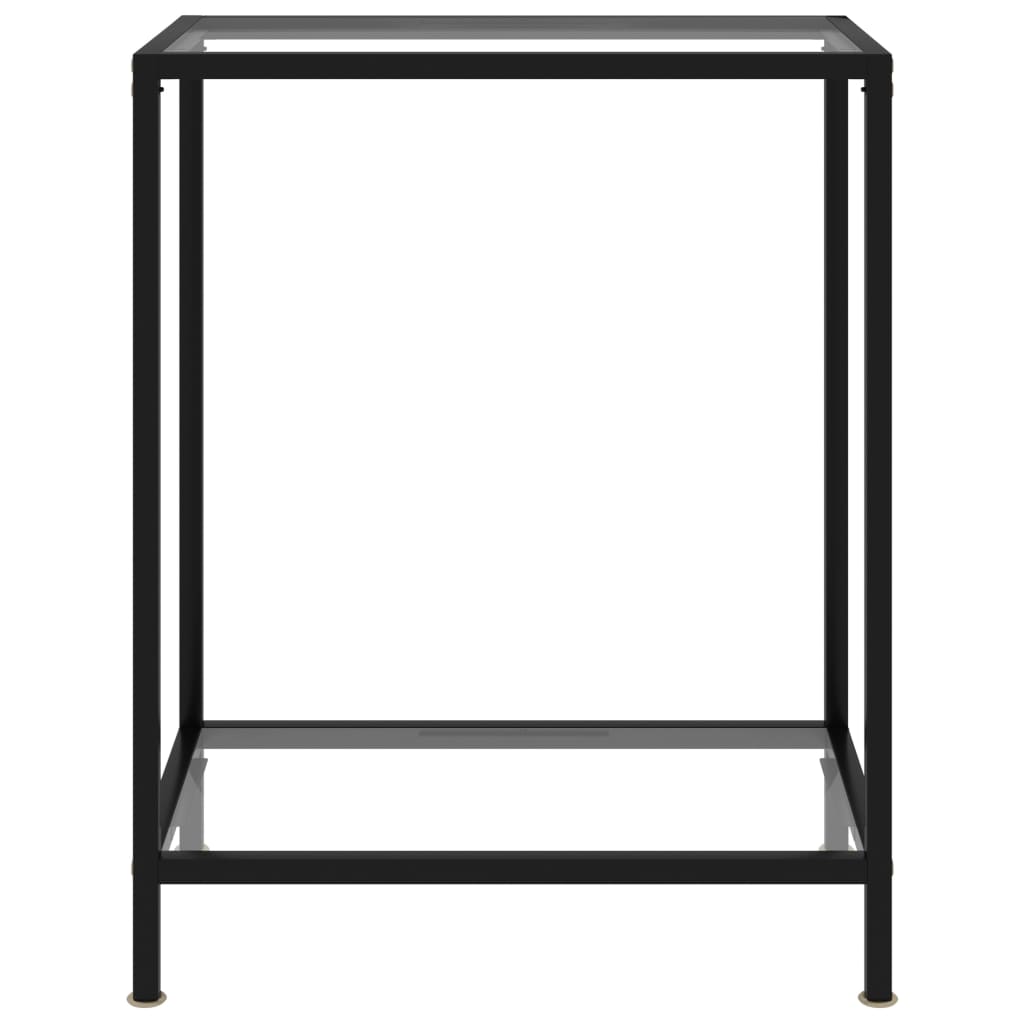 Konsolbord transparent 60x35x75 cm härdat glas