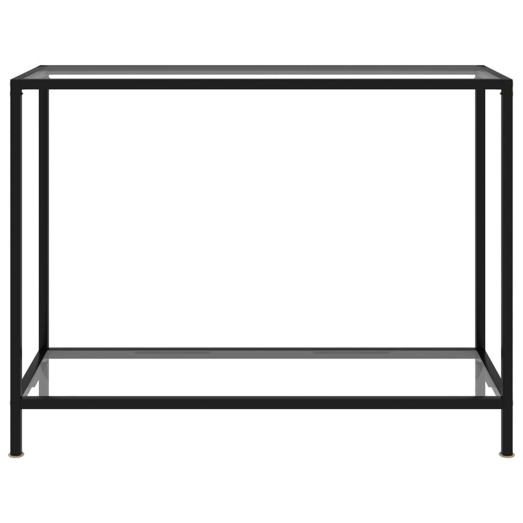 Konsolbord transparent 100x35x75 cm härdat glas