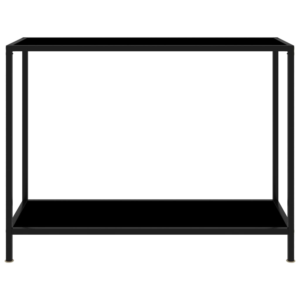 Konsolbord svart 100x35x75 cm härdat glas