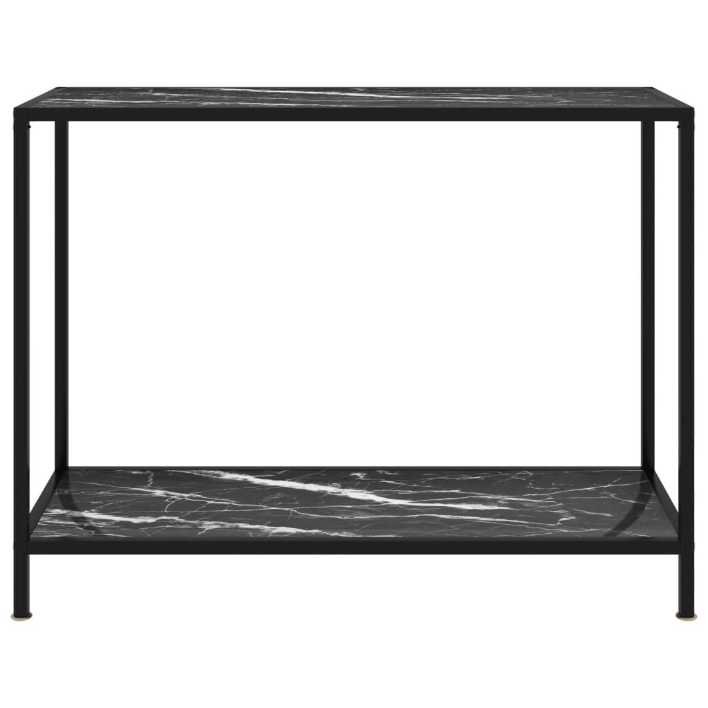 Konsolbord svart 100x35x75 cm härdat glas