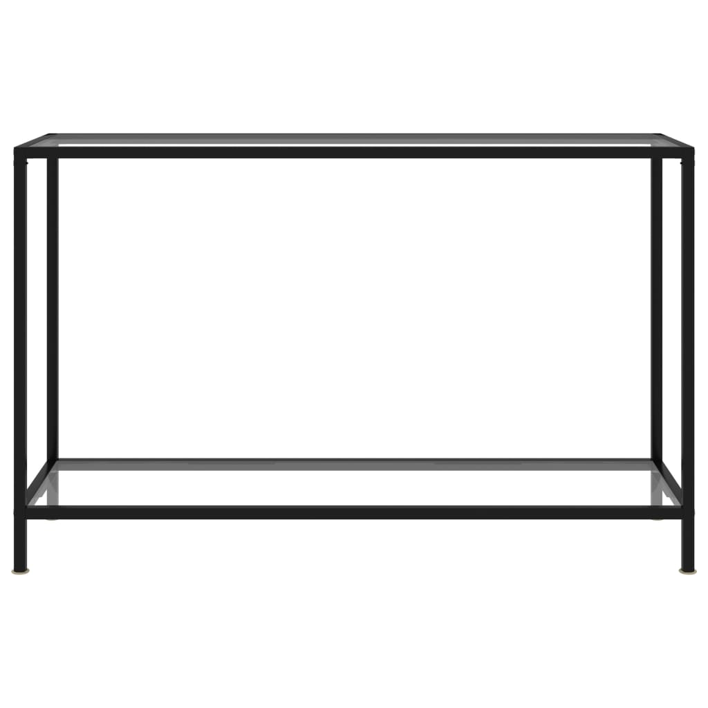 Konsolbord transparent 120x35x75 cm härdat glas