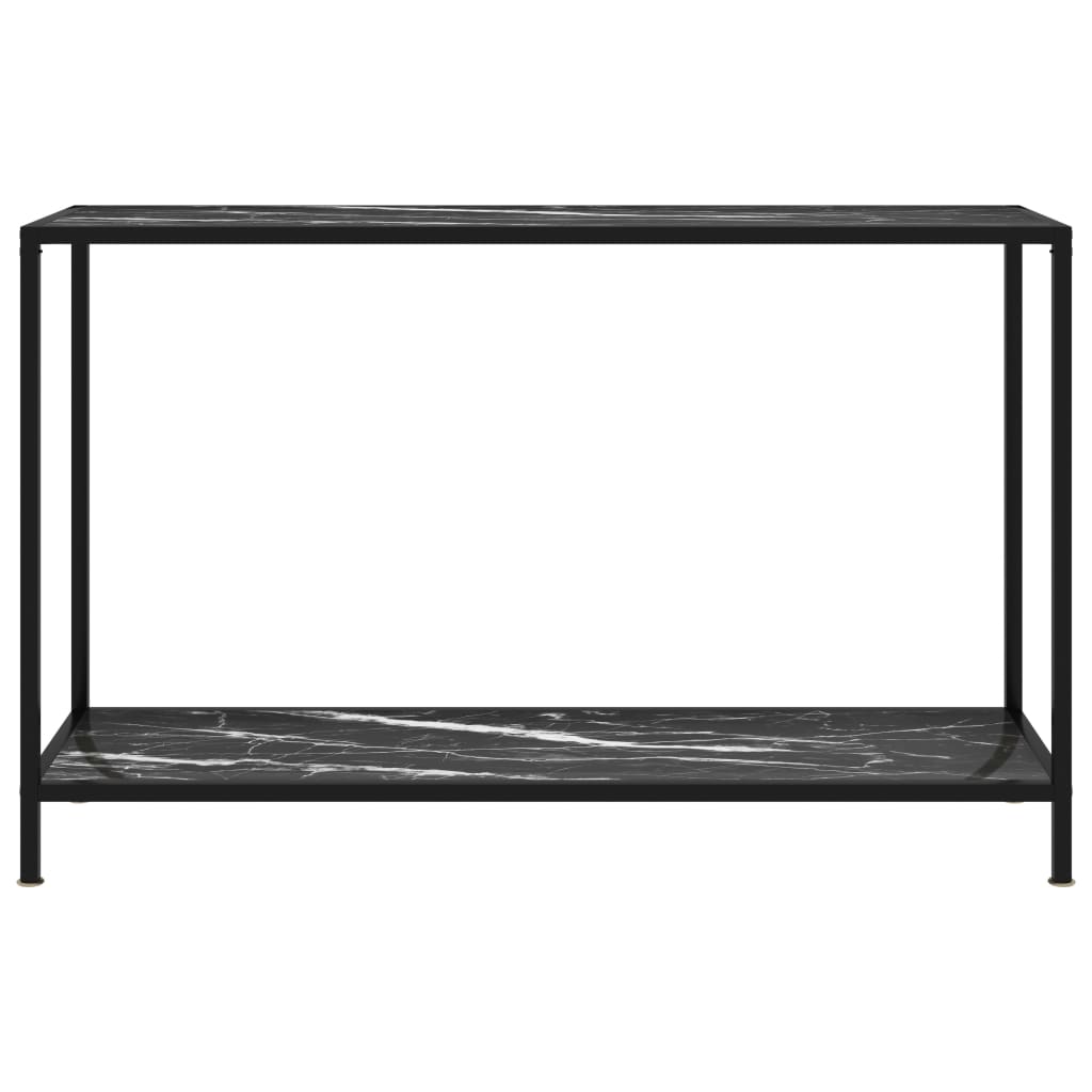 Konsolbord svart 120x35x75 cm härdat glas