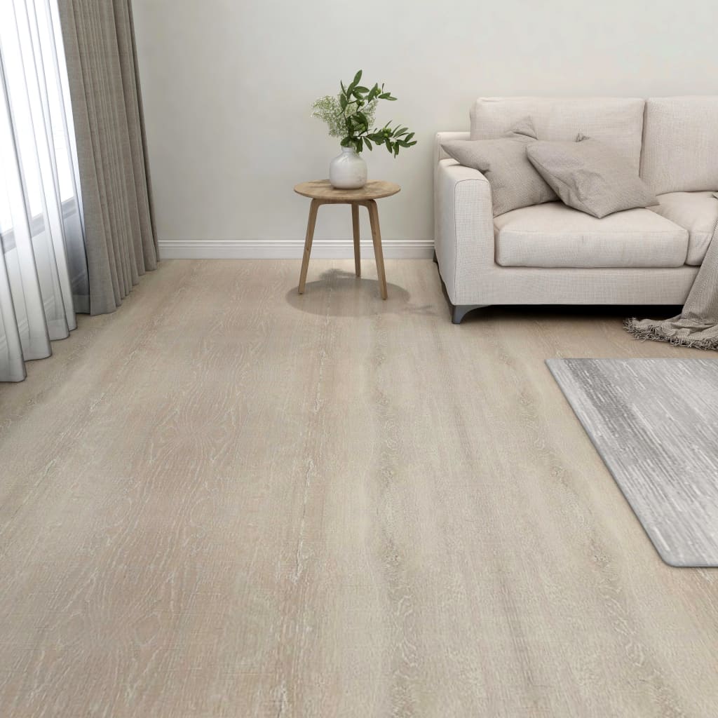 vidaXL Självhäftande golvplankor 55 st PVC 5,11 m² beige