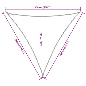 Solsegel oxfordtyg trekantigt 3x3x3 m vit - njoyroom