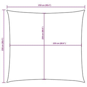 Solsegel oxfordtyg fyrkantigt 2,5x2,5 m terrakotta - njoyroom