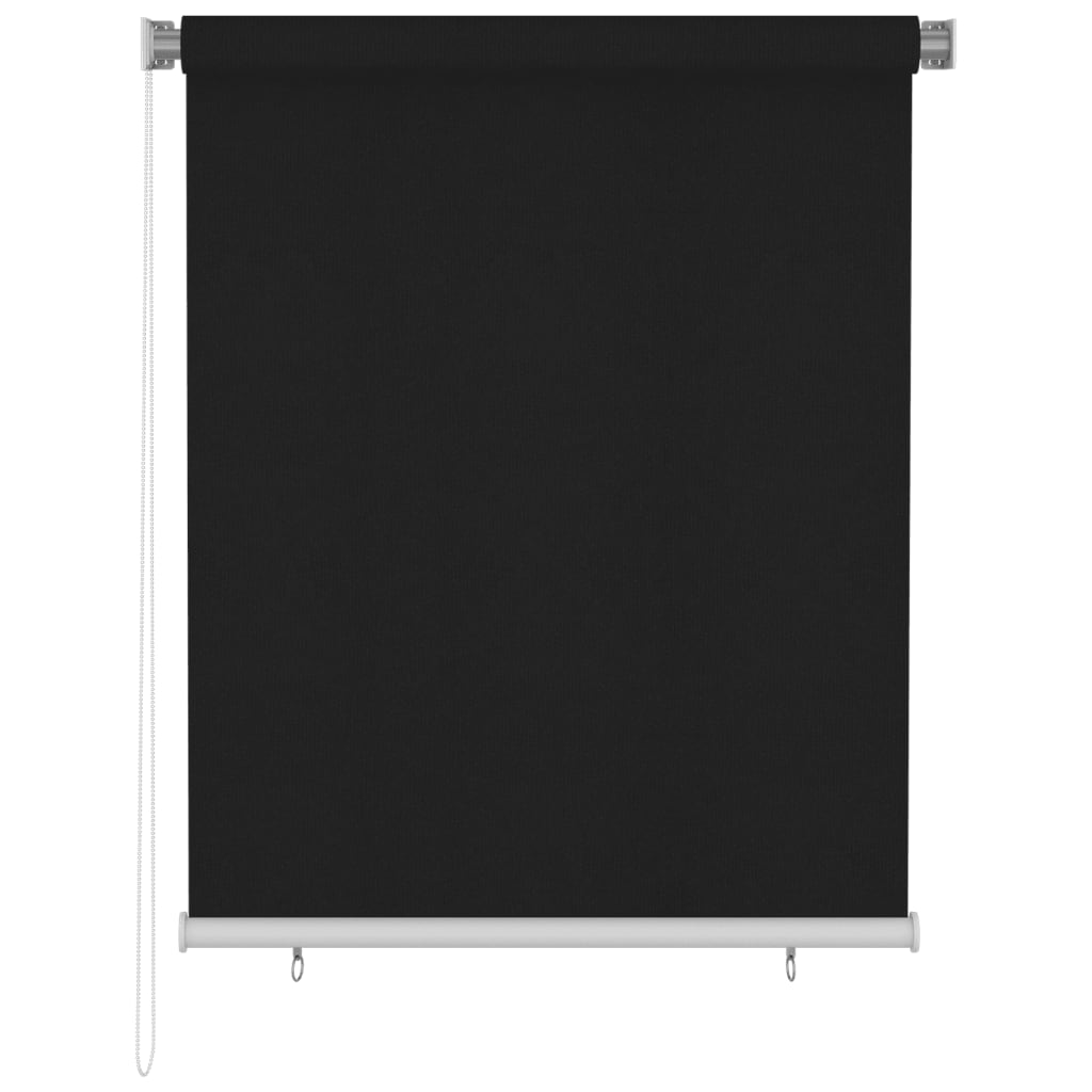 Rullgardin utomhus 120x140 cm svart