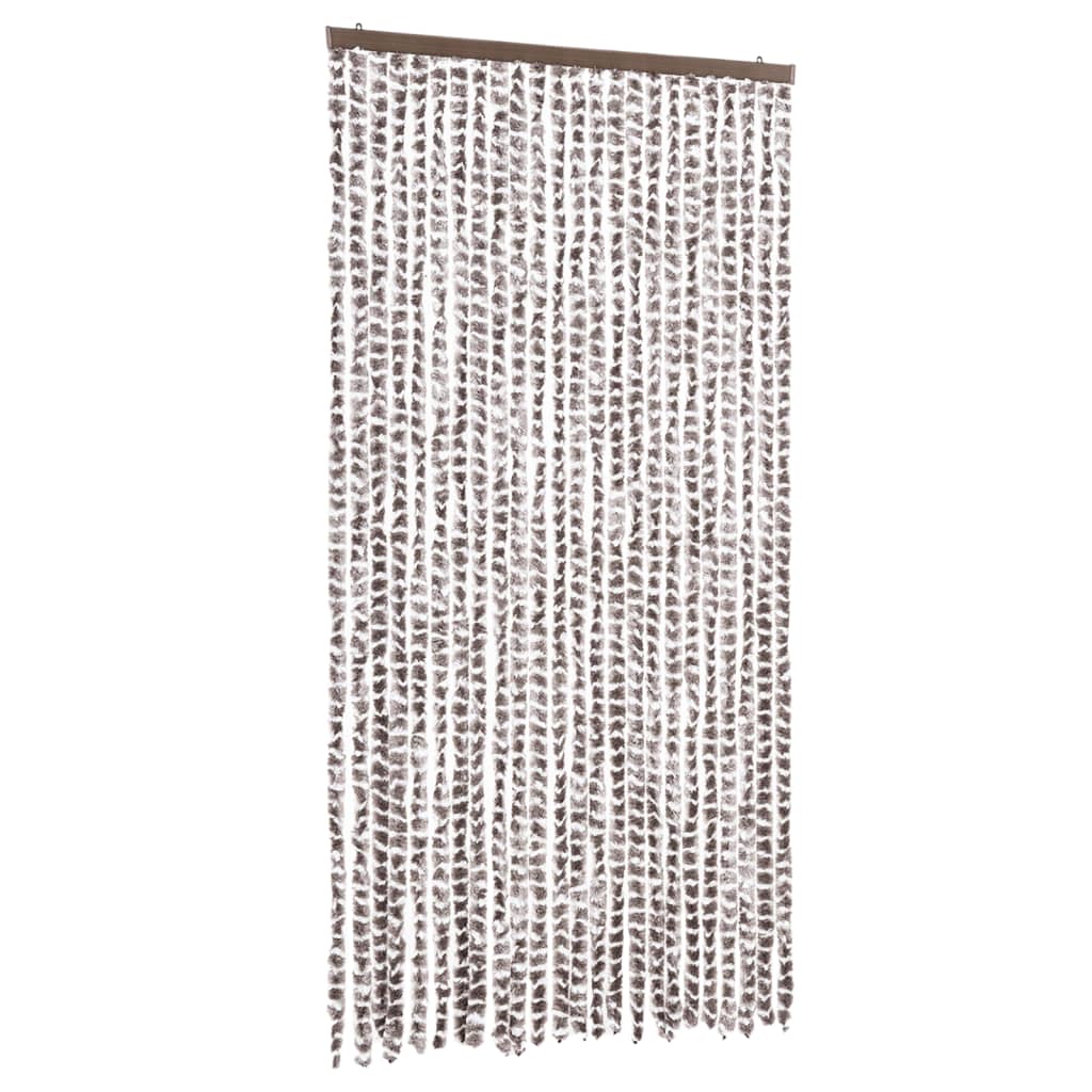 Insektsdraperi taupe och vit 100x220 cm chenille