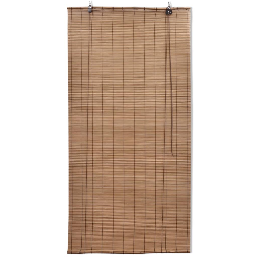 Rullgardin bambu 2 st 100 x 160 cm brun