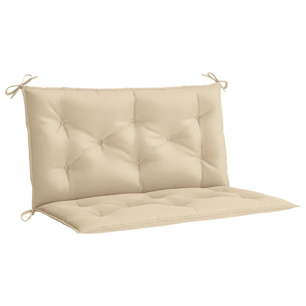 Bänkdyna för trädgården beige 100x(50+50)x7 cm oxfordtyg