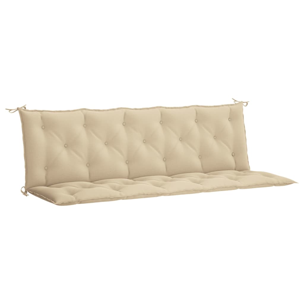 Bänkdyna för trädgården beige 180x(50+50)x7 cm oxfordtyg