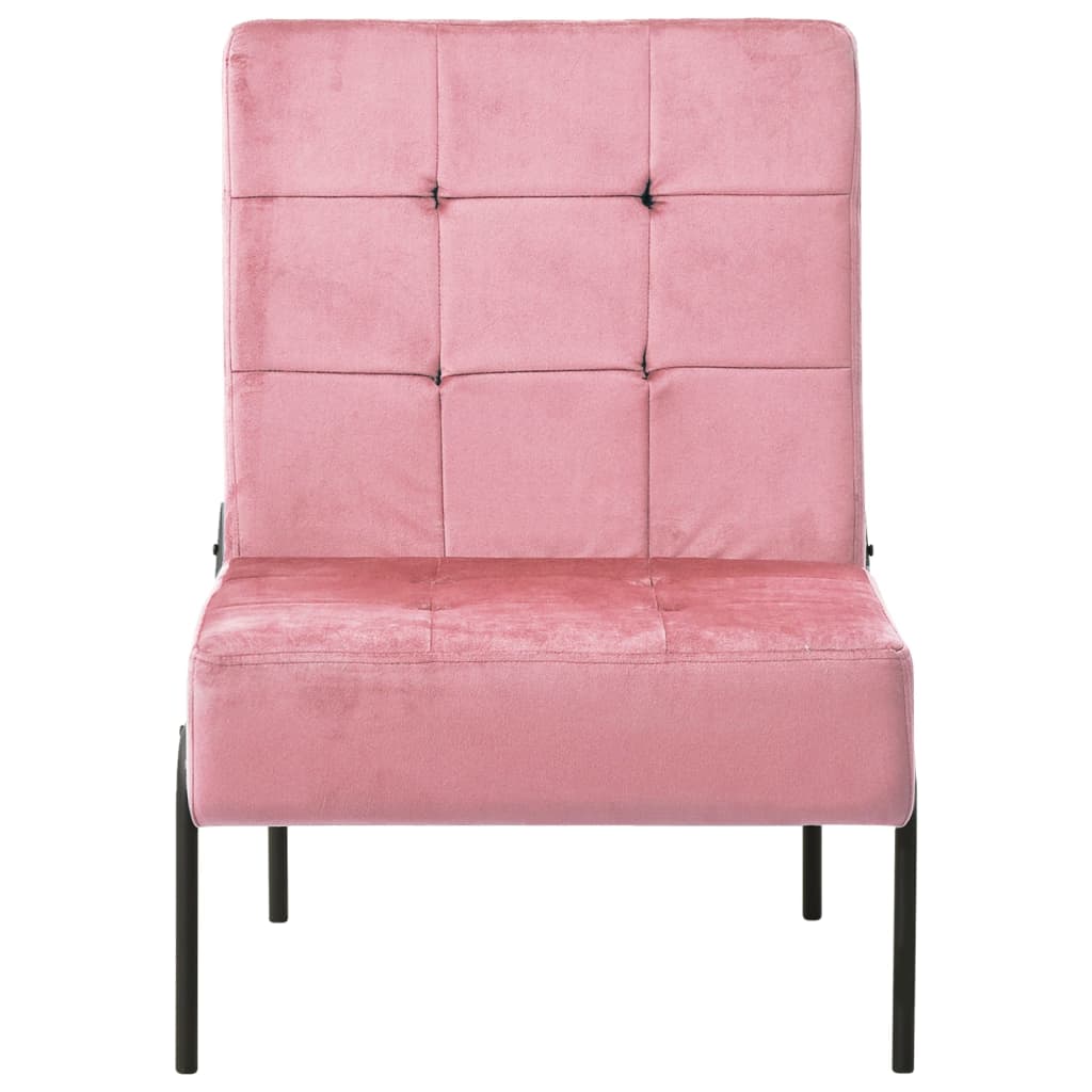 Avkopplingsstol 65x79x87 cm rosa sammet