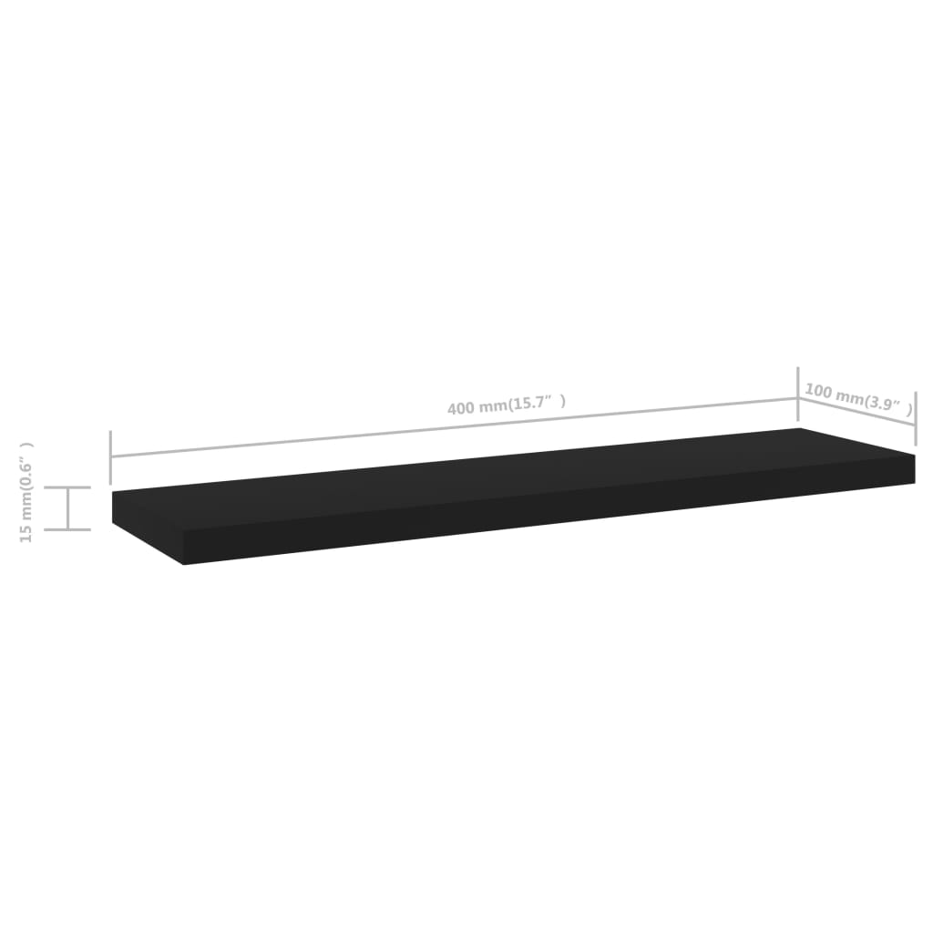 Hyllplan 4 st svart 40x10x1,5 cm konstruerat trä-Hyllor-vidaXL-njoyroom