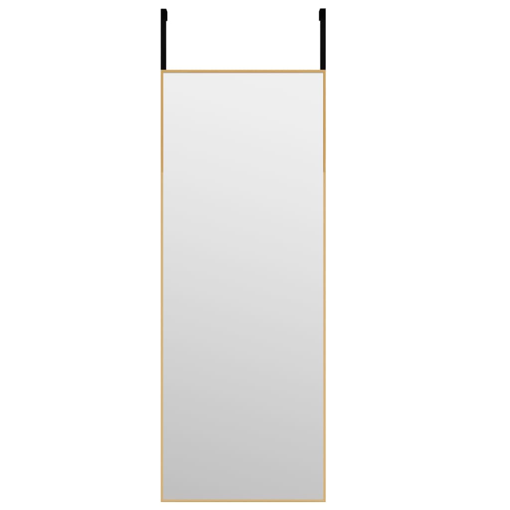 Dörrspegel guld 30x80 cm glas och aluminium